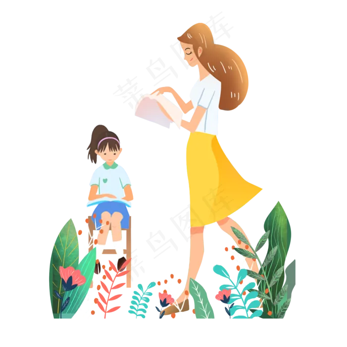 教师节老师教学生读书素材(2000X2000(DPI:300))psd模版下载