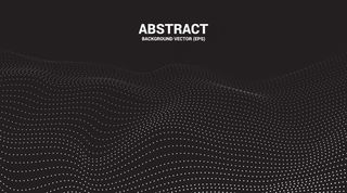 数字轮廓曲线点和线波纹和线框波浪。未来技术概念的抽象背景