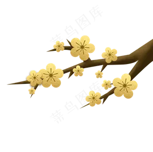金色冬天腊梅