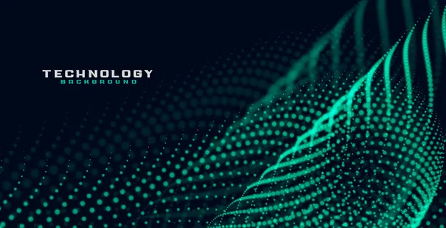 绿色粒子网格波技术背景