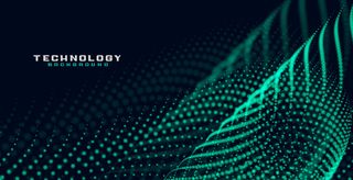 绿色粒子网格波技术背景