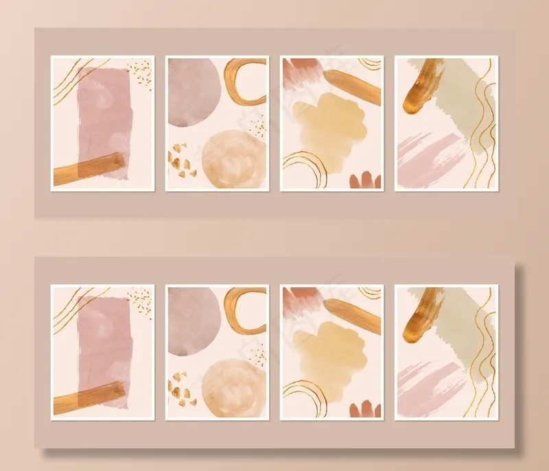 抽象水彩封面集eps,ai矢量模版下载