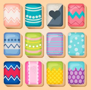 麻将牌线2套不同颜色。