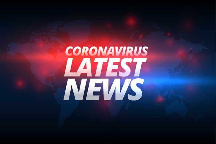 Covid-19冠状病毒最新新闻横幅banner概念设计eps,ai矢量模版下载