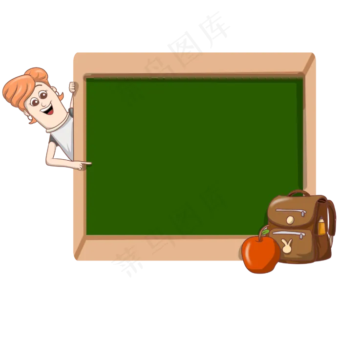 书包教师节边框(3000X3000(DPI:300))psd模版下载