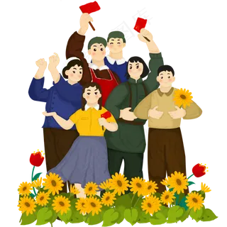 国庆节卡通创意素材