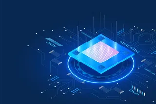 真实的微芯片处理器背景