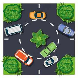 汽车交叉口俯视图是一张地图