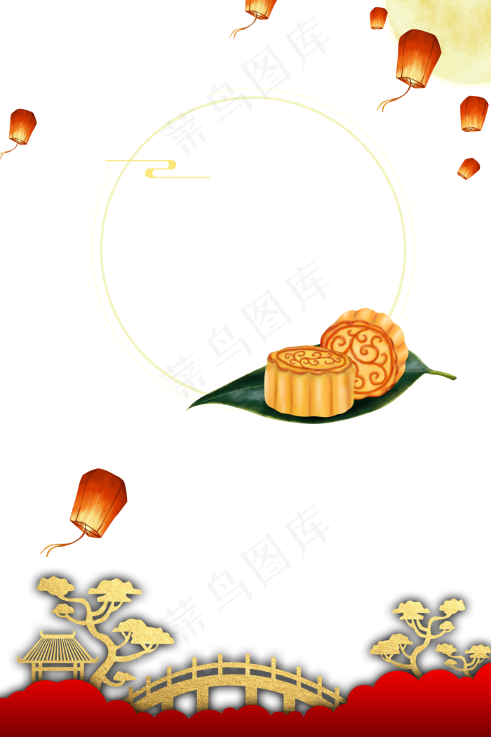 中国风红色金色海报边框
