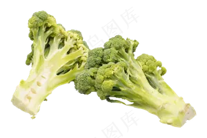切开绿色西兰花