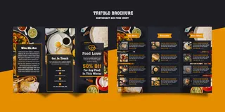 早餐餐厅现代小册子