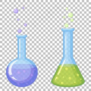 在透明的化学试管图标