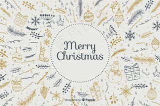 手绘圣诞背景