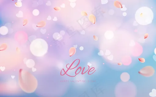 模糊的情人节背景