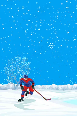 冬季冰球职业运动比寒PSD分层