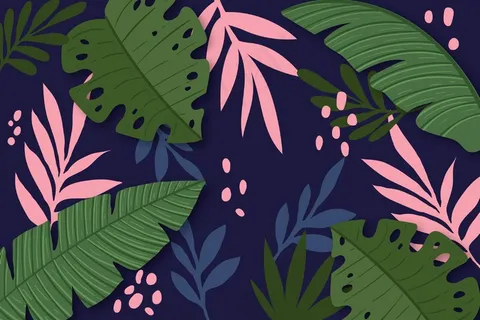 用于缩放的热带树叶背景 用于缩放的热带树叶背景