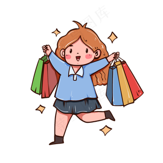 购物手提包装袋表情包