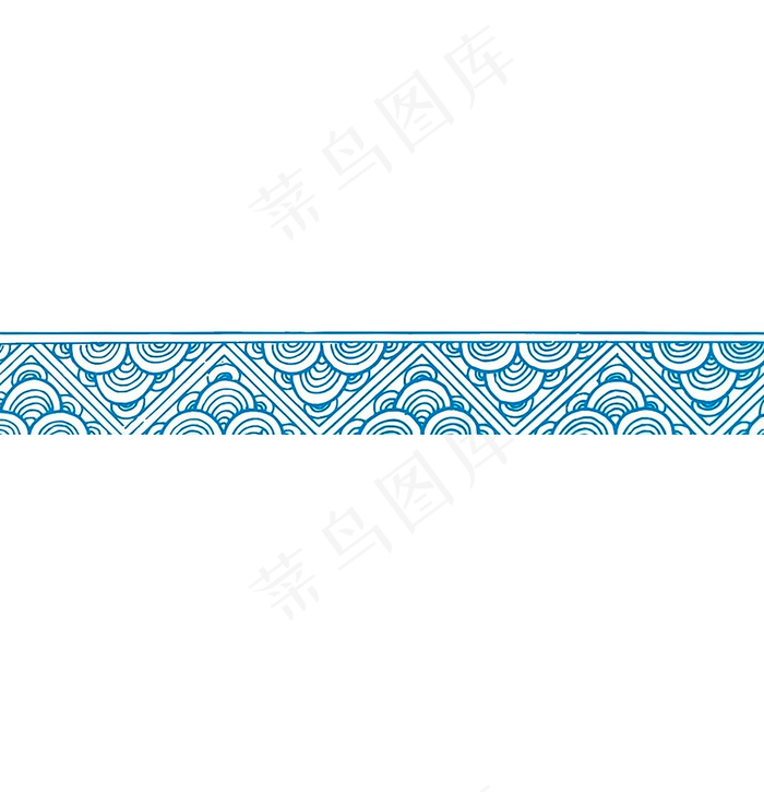 中国风海浪插画边框素材-1