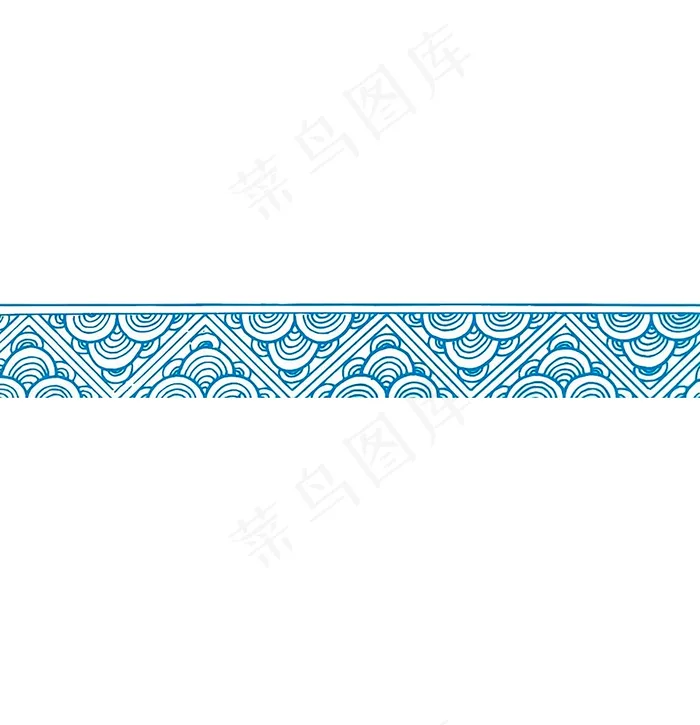 中国风海浪插画边框素材-1