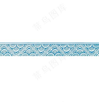 中国风海浪插画边框素材-1
