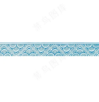 中国风海浪插画边框素材-1