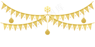 元旦节金色吊饰