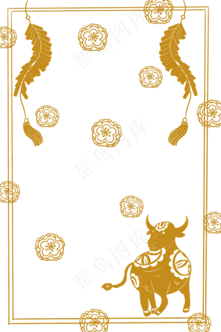 新春牛年鞭炮底纹