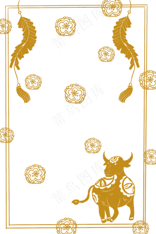 新春牛年鞭炮底纹