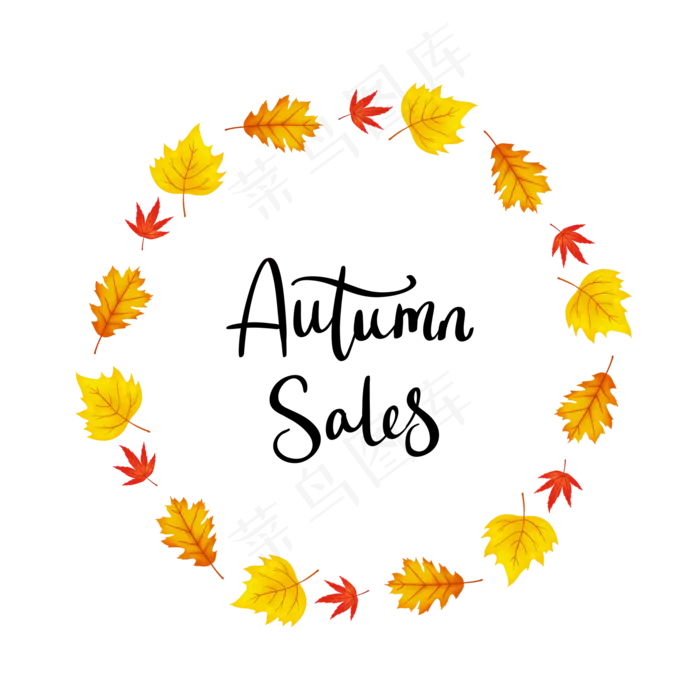 立秋植物环形促销边框(2000X2000(DPI:300))psd模版下载
