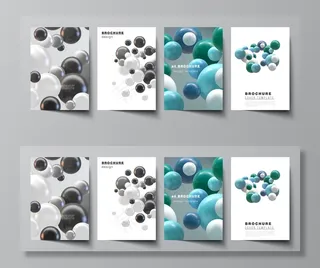 小册子a4封面模型样机模板的矢量布局