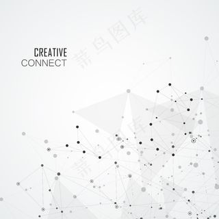 具有连接抽象形状的几何背景。现代背景