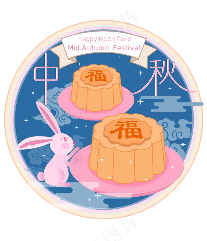 中秋节八月十五包装纳福(4000*4653px 300 dpi )ai矢量模版下载