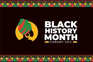 手绘平面黑人历史月背景