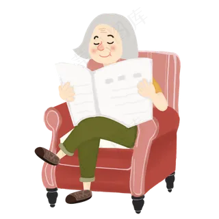 重阳节卡通老人装饰素材