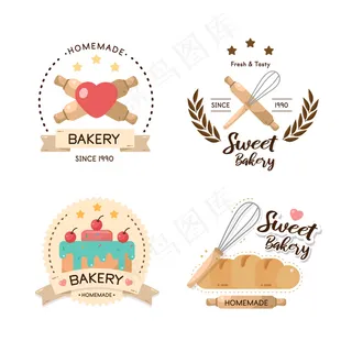 食品标签面包房,甜点,甜品店-设计模板。 食品标签面包房,甜点,甜品店-设计模板。