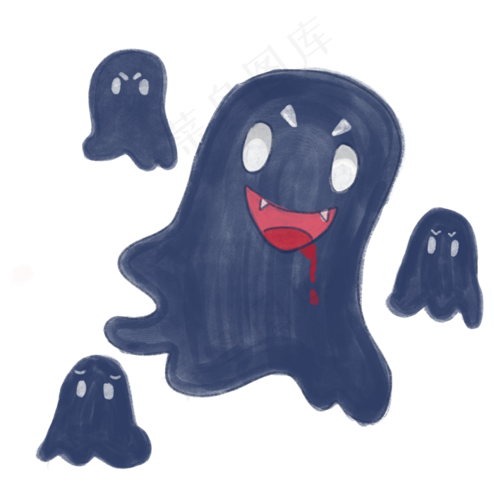中元节可爱鬼怪幽灵