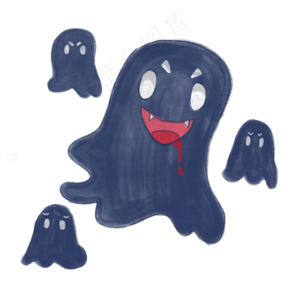 中元节可爱鬼怪幽灵