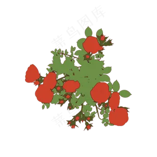 简约扁平卡通七夕情人节花朵花卉