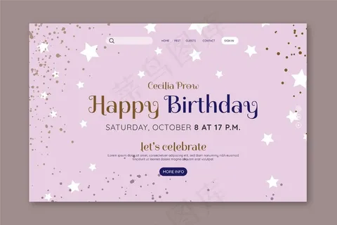 生日登录页设计