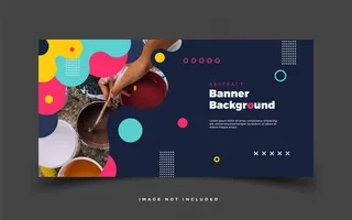 抽象彩色横幅banner背景，用于网络或广告推广社交媒体