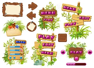 木质藤本植物叶子游戏板。