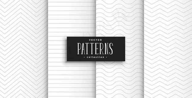 优雅干净的白色最小几何图案集