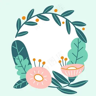 漂亮的花脸书框架