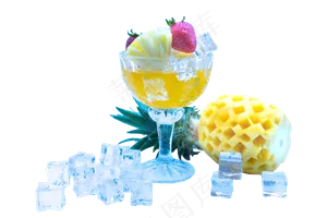 水果冰块杯子