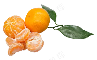 剥皮的水果橘子