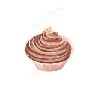 七夕情人节巧克力纸杯蛋糕免费下