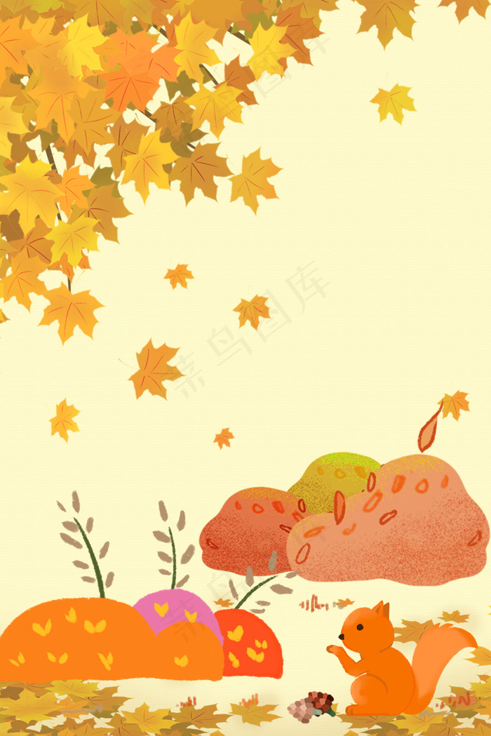 卡通手绘松鼠H5背景