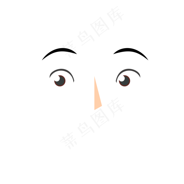 矢量卡通五官表情(2480X3508(DPI:300))ai矢量模版下载