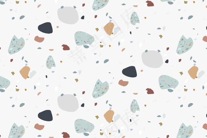 平面设计彩色水磨石图案