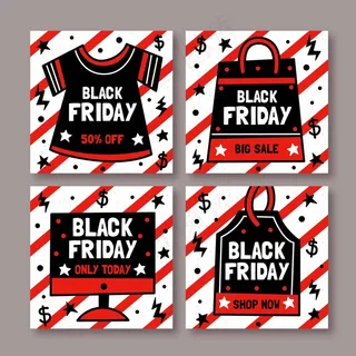 手绘黑色星期五模板